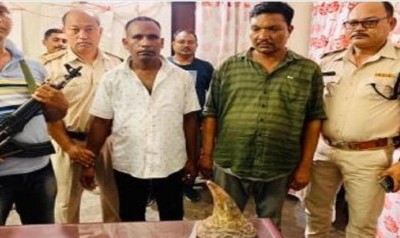 डेढ़ करोड़ में गैंडे का सींग बेचने जा रहे थे तस्कर, असम पुलिस ने जाल बिछाकर दबोचा