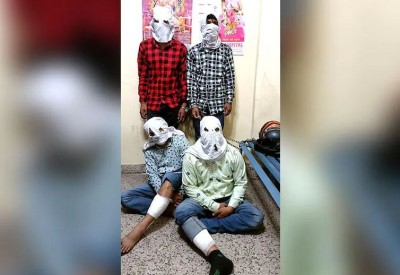 Encounter between police and miscreants in Delhi, 4 miscreants arrested with weapons