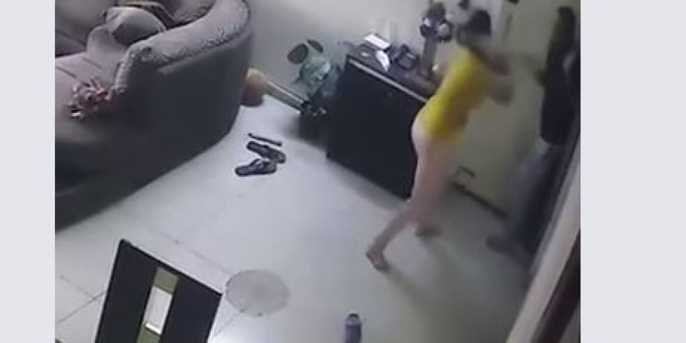 Wife beats up her husband with cricket bat in front of her son every day