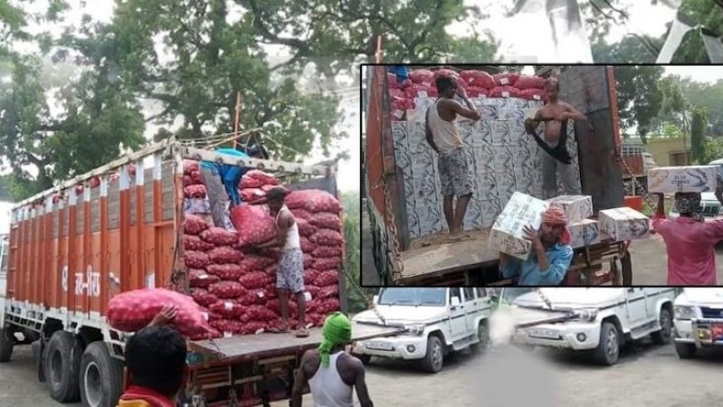 Liquor worth lakhs was hidden in onion bags, this is how it was busted