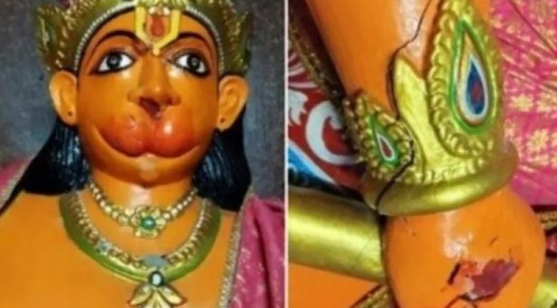 After Durga Muslim youth broke Hanuman idol, described as mental patient