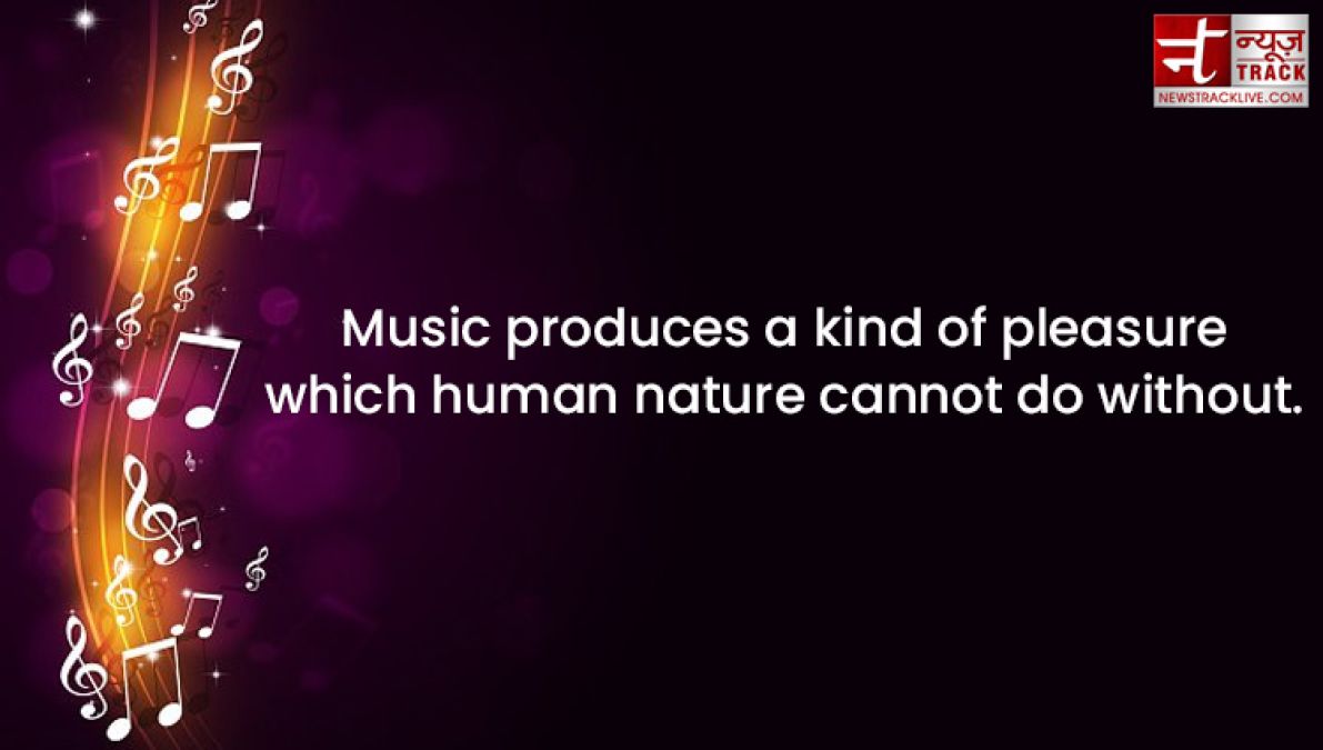 Music Quotes: Music is the literature of the heart; It starts where words end