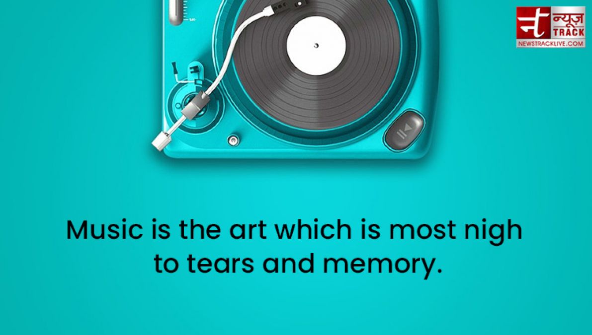 Music Quotes: Music is the literature of the heart; It starts where words end