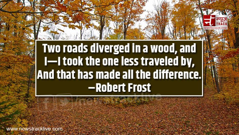 Two roads diverged in a wood