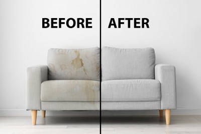 बिना कवर के गंदा होने पर सोफे को कैसे साफ करें?