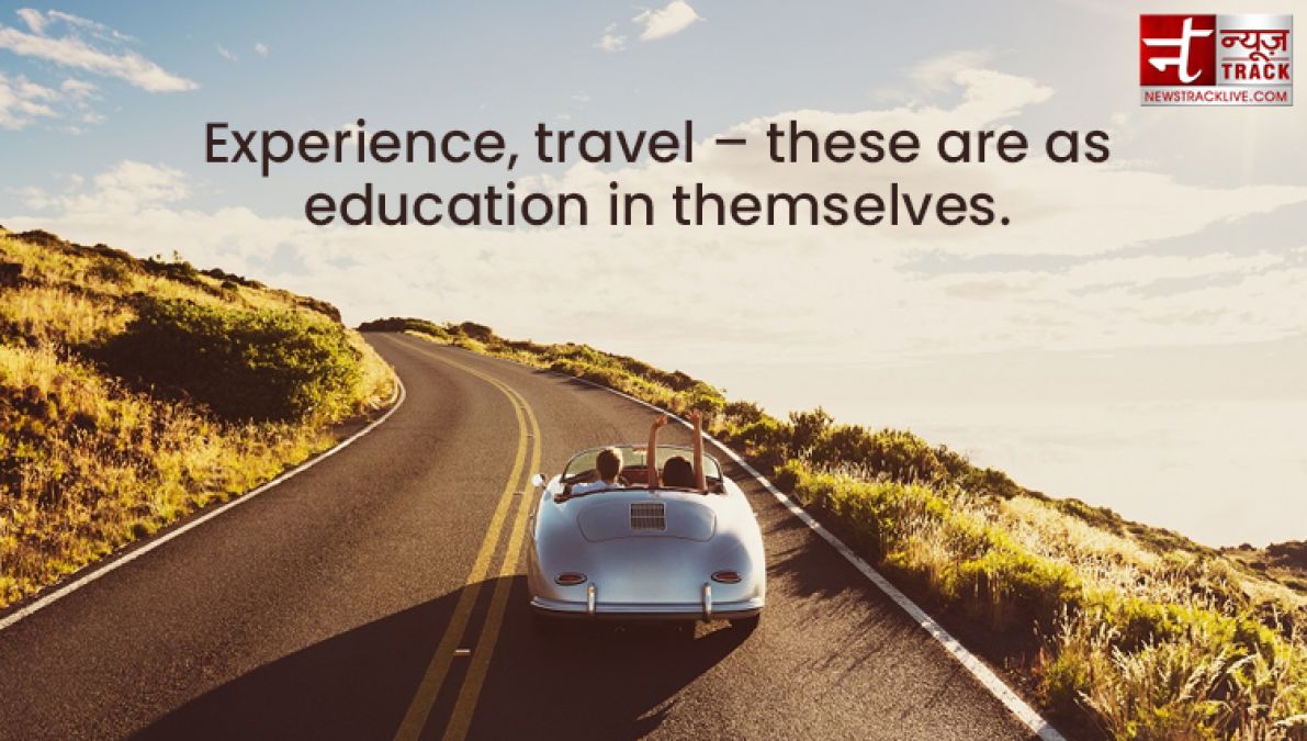 Travel quotes : Travel expands the mind and fills the emptiness