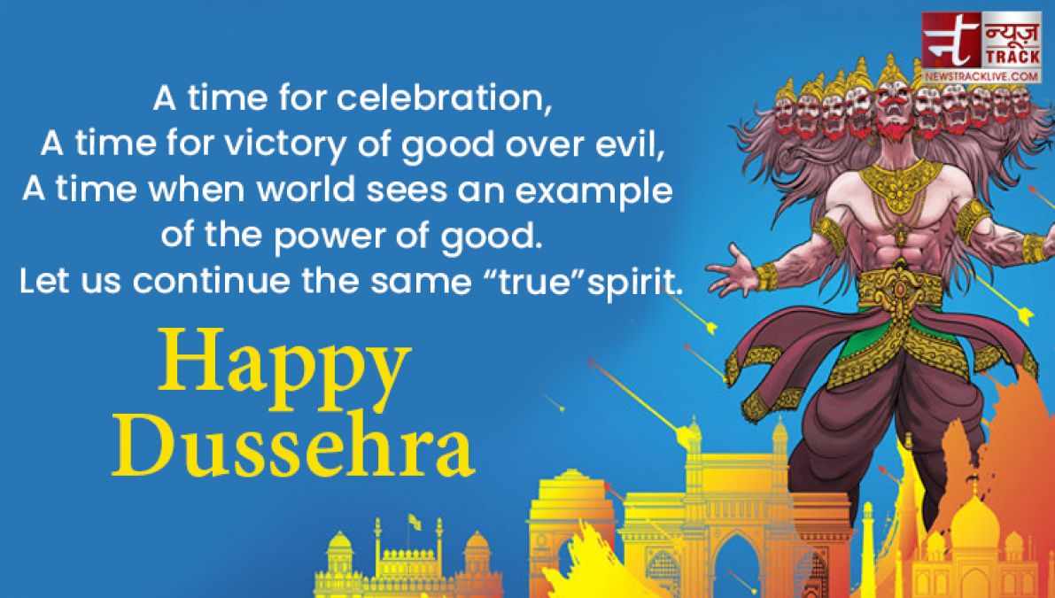 Enjoy the victory of Truth over Evil.- Happy Dussehra