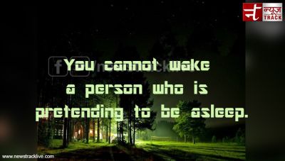 You cannot wake a person