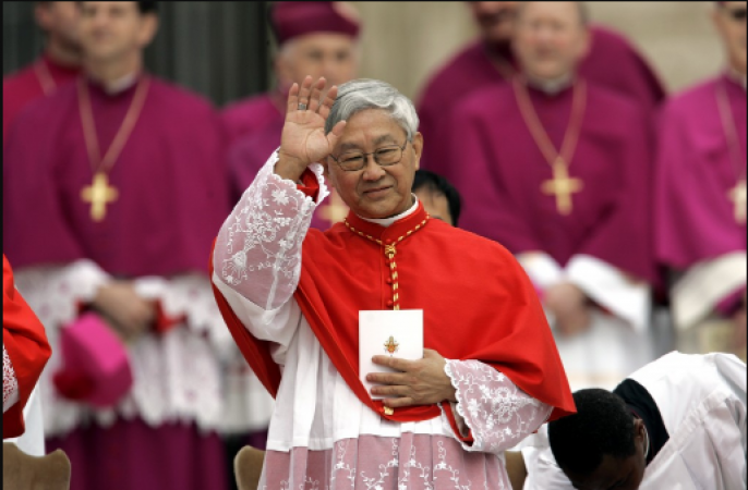 Only the cardinal of Hong Kong and Taiwan attended the papal funeral