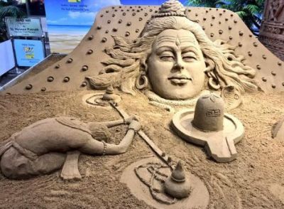 Sudarsan Pattnaik posts picture of sand art on occasion of Shrawan