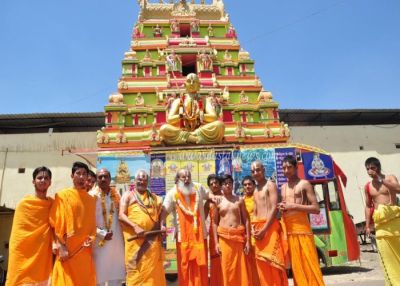 सुदर्शन यज्ञ-रथ लक्ष्मी व्यंकटेश मंदिर पहुंचा