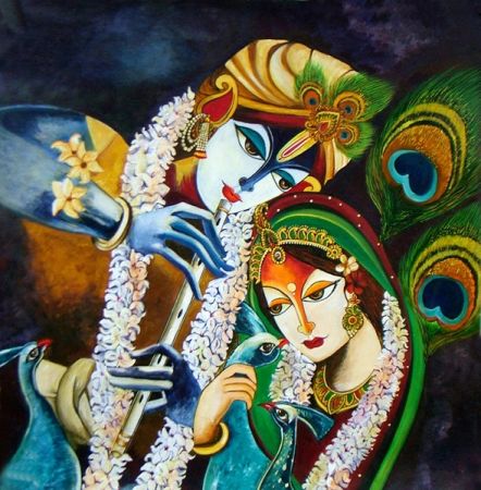राधा कृष्ण की पेंटिंग से बढ़ता है पति पत्नी के बीच प्यार
