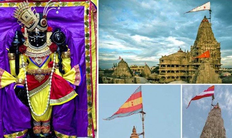 भगवान श्रीकृष्ण के इस मंदिर में रोज 5 बार बदला जाता है ध्वज, रोचक है कहानी