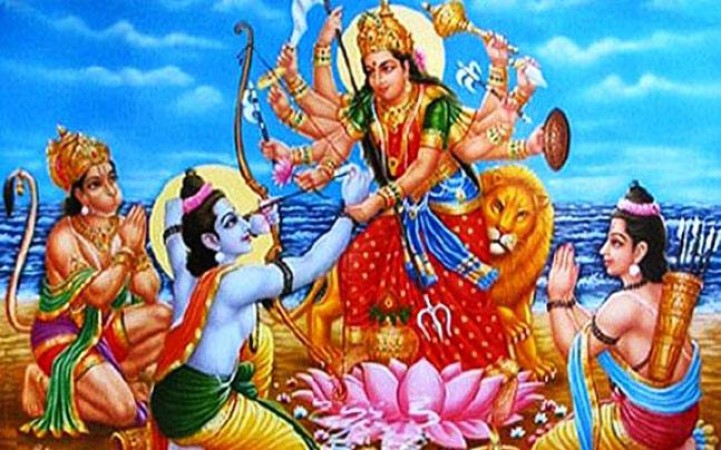 दशहरा कथा : माँ दुर्गा को चढ़ाने के लिए अपनी आँख निकालने लगे थे श्री राम