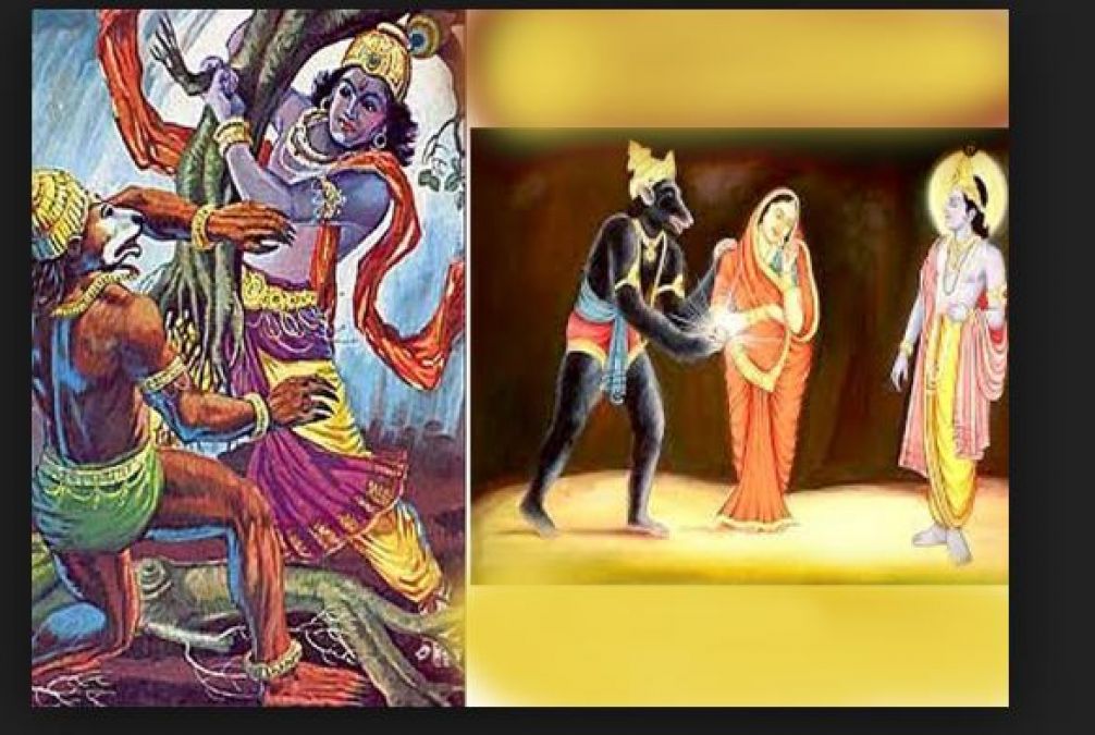 Jamavant had the battle with Shri Krishna