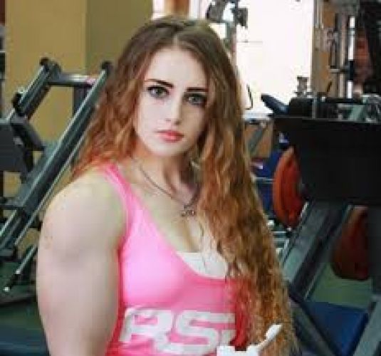 Julia Vins look like doll with muscular body