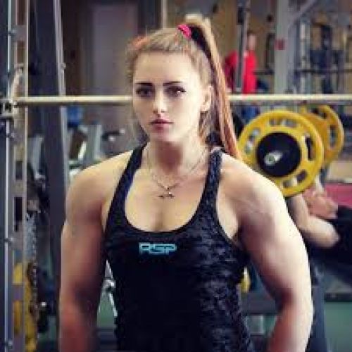 Julia Vins look like doll with muscular body