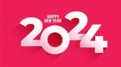 Happy New Year 2024 Greeting Card: If you want to express love in less words then this greeting idea is great, definitely try it on New Year