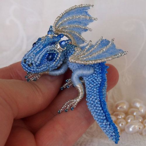 Watch this 'Dragon shaped bead brooch' by Russian artist