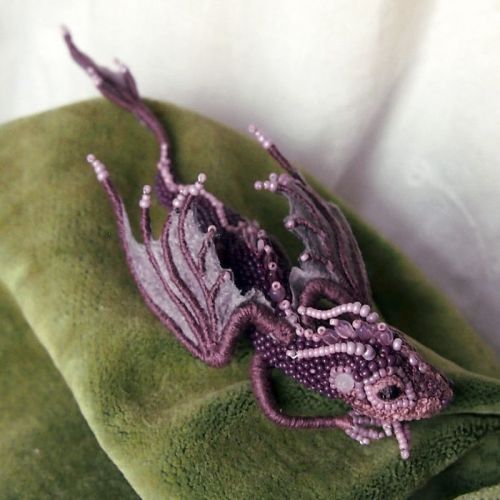 Watch this 'Dragon shaped bead brooch' by Russian artist