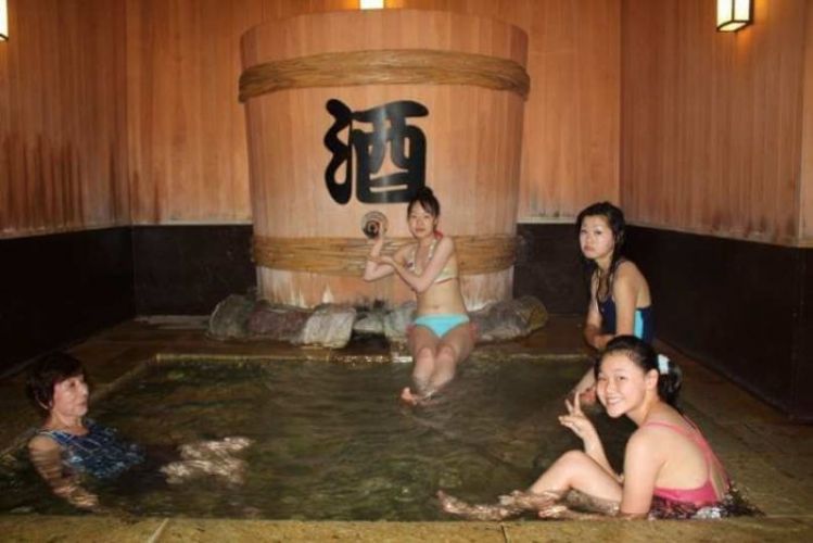 Japanese have this unique 'Red Wine spa'  to relax themselves