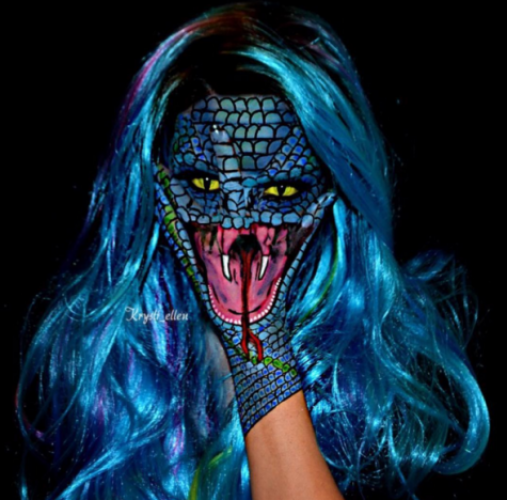 This body painting will create illusion in your eyes