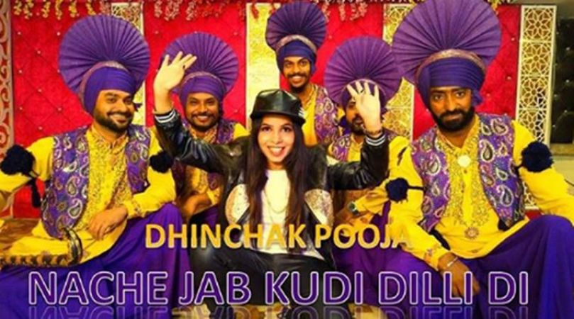 Dhinchak Pooja 's new song  'Nache Jab Kudi Dilli Di' is out, HATE it or LOVE it but you can't ignore it