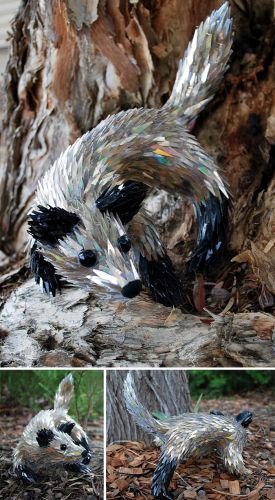 Watch, how this artist used recycled CDs to create the unique decoratives !!