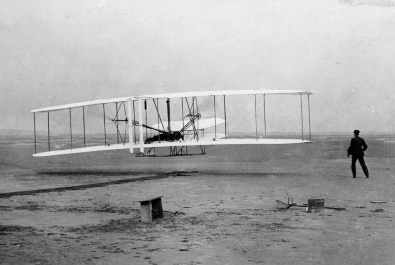 The Wright Brothers' First Powered Flight in 1903