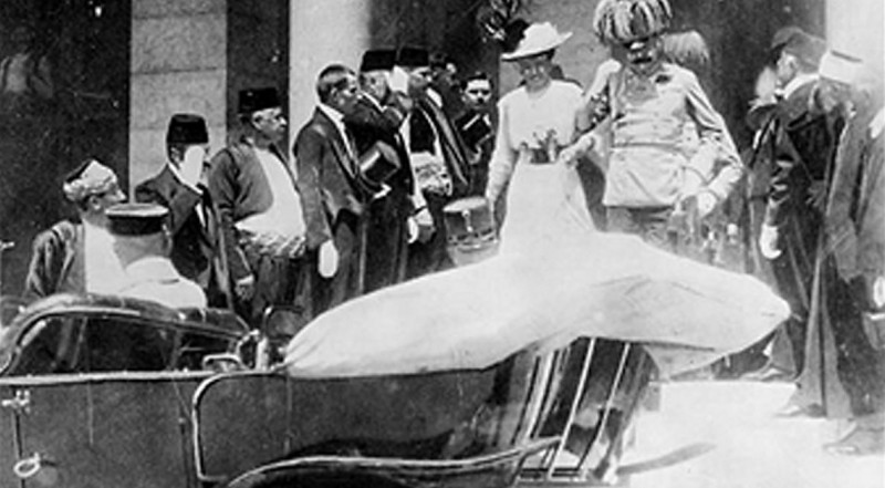 The Assassination of Archduke Franz Ferdinand in 1914, triggering the start of World War I