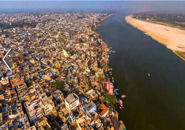 Aerial view of Varanasi in the month of Saavan
