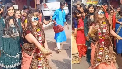 Viral Video: Dancing Bride Steals the Show with Her Energetic Performance at Indian Wedding Celebration