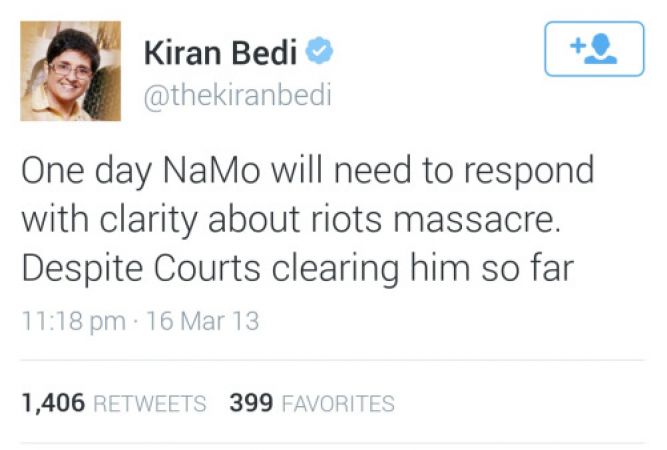 Top 8 Tweets Of Kiran Bedi