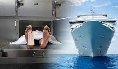 Where is the body kept when someone dies in a cruise ship, because the ship travels for months in the sea