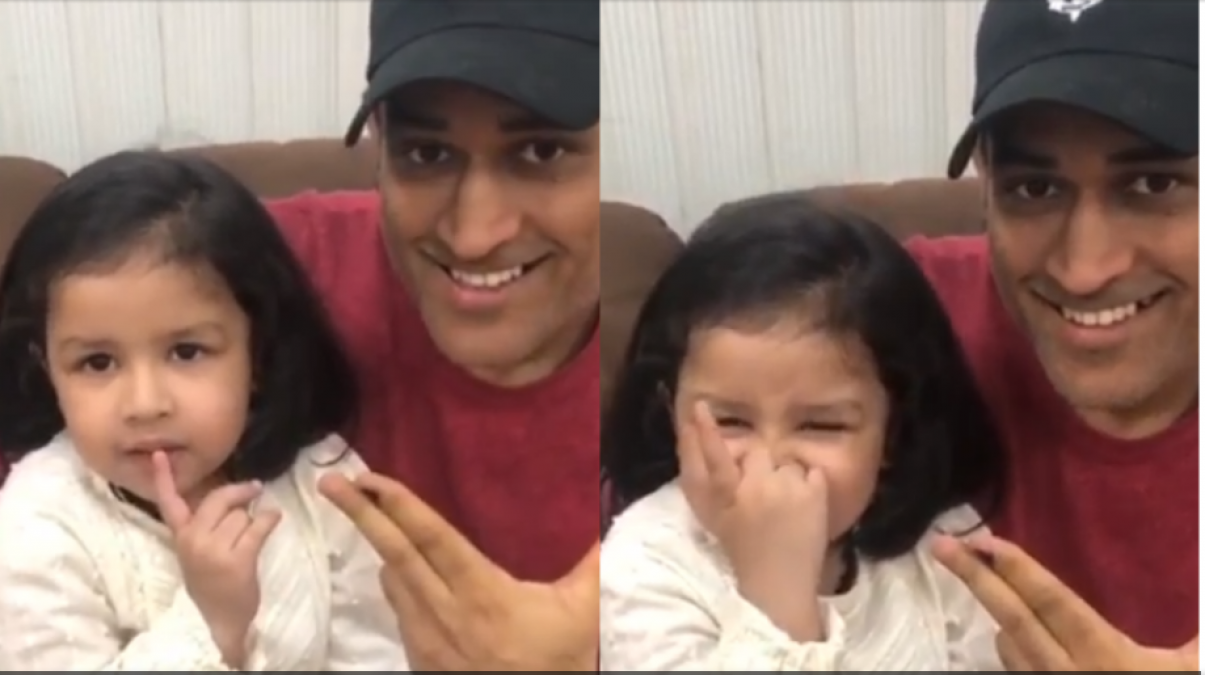 MS Dhoni’s Daughter Ziva in new instagram video becone trending on internet; breaking all records