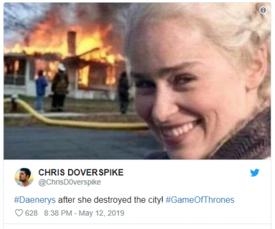 Viral Post: GOT 8 Daenerys Targaryen's destructive spiral memes goes viral
