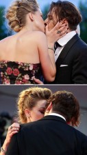 Sensual kissing viral photos of Johnny Depp & Amber Heard