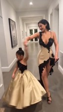 Kylie Jenner and her daughter duo looked too cute in their matching outfits at the Christmas Eve party