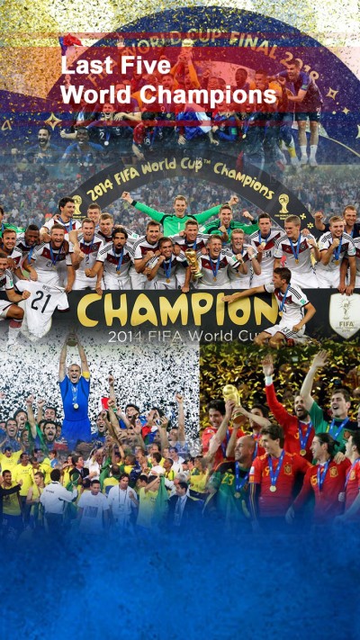 These countries have won the last five Football World Cup titles