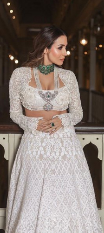 Malaika Arora is giving some major festival outfit goals in beautiful white Lehenga