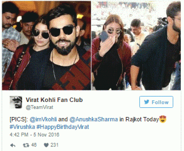 See in pics: Anushka Sharma spotted with Virat Kohli in Rajkot