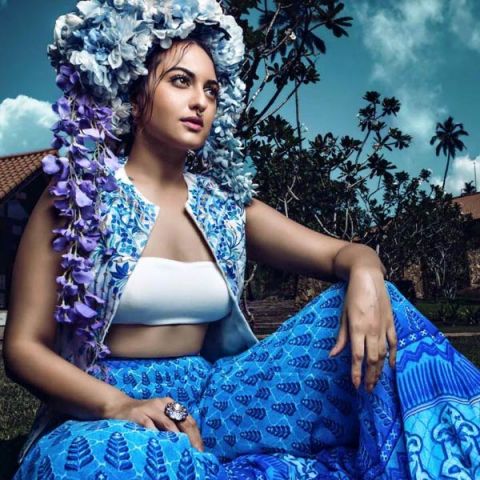 Sonakshi Sinha as Bohemian Bride for Harper Bazar