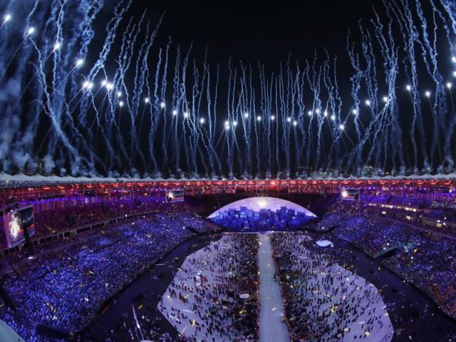 Captured! Rio Olympic's opening ceremony brighten whole Rio De Janeiro