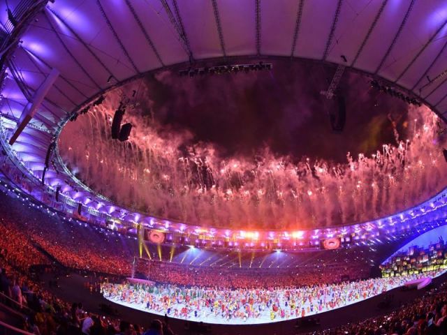 Captured! Rio Olympic's opening ceremony brighten whole Rio De Janeiro