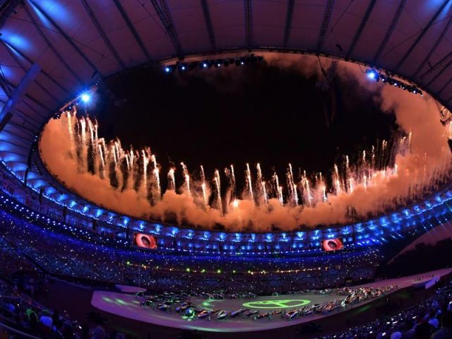 Captured! Rio Olympic's opening ceremony brighten whole Rio De Janeiro