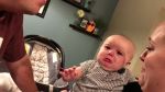 This cute baby cries after her parents kiss each other in front of him !