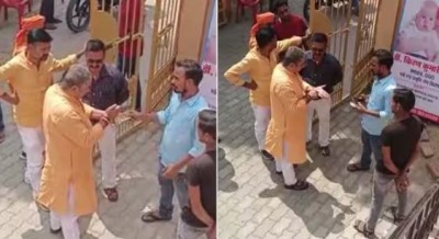 BJP district president seen distributing money to voters, video goes viral