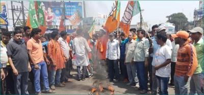 बंगाल: वोटिंग के बाद BJP के दफ्तर में लगी आग, TMC पर लाग्या आरोप