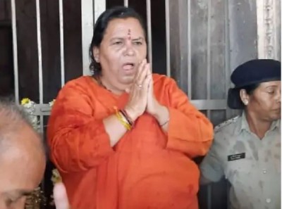 'Until the lock is opened, I will not eat food...' Uma Bharti arrives at Shiva temple in Raisen