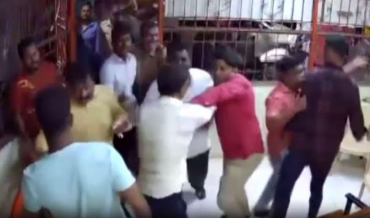 Shinde's fight between Shiv Sena and BJP workers, VIDEO went viral